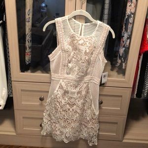 Aqua white and nude cocktail dress - never worn